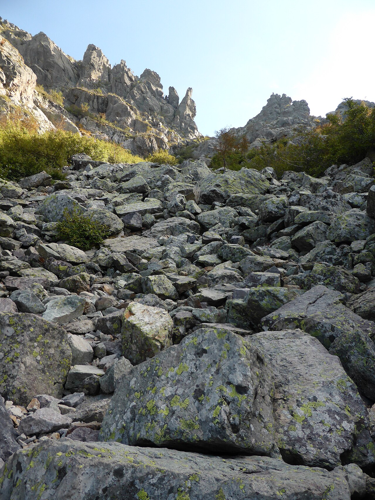 Descente vers Haut Asco, Monte Cinto visible