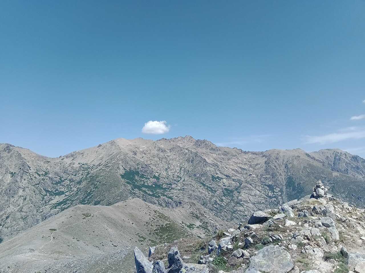 Monte Rotondo et crêtes vus depuis le GR20